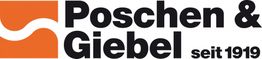Logo mit Schriftzug "Poschen & Giebel seit 1919" und orange-weißem Symbol links.