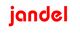 Texto rojo "jandel" en fondo blanco.