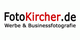 Logo: FotoKircher.de, Werbe & Businessfotografie, in schwarz-rotem Text auf weißem Hintergrund.
