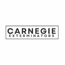 "Logo reads: Carnegie Exterminators in bold text inside a rectangular outline."