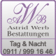 "Logo von Astrid Werb Bestattungen mit Kontaktinfo: Telefon 0911 / 999 16 46, erreichbar Tag & Nacht."