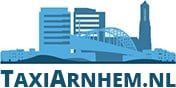 Skyline van Arnhem met TaxiArnhem.nl eronder.