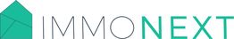 Logo de Immonext avec un symbole de maison stylisé en vert.