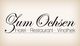 Text "Zum Ochsen" in eleganter Schrift: Hotel, Restaurant, Vinothek.