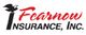 Logo of Fearnow Insurance, Inc. with red and black text and a silhouette of a person on a column.