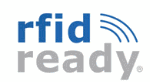 Text: "rfid ready" mit blauen Strichen, die ein Funksignal symbolisieren.