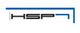 Logo mit stilisierten Buchstaben "HSP" in Schwarz und blauer Umrahmung.