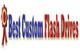 Text logo: "Best Custom Flash Drives" with a red ribbon icon on the left.