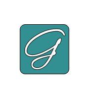 Grünes Quadrat mit geschwungenem weißen Buchstaben "G" in der Mitte.