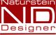 Logo mit rotem Hintergrund: "Naturstein Designer" in weißer Schrift.