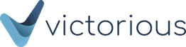Blue checkmark logo with the word "victorious" in lowercase blue letters.