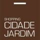 Logotipo marrom com texto "Shopping Cidade Jardim" em branco.