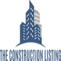 Logo featuring stylized skyscrapers above text: "The Construction Listing."