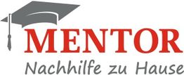 Ein Logo mit einem Doktorhut, der Text lautet "MENTOR Nachhilfe zu Hause".