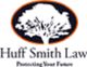 Logo of Huff Smith Law, featuring a tree silhouette inside an orange oval.