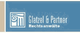 Logo von Glatzel & Partner, Rechtsanwälte, mit Säulensymbol auf blauem Hintergrund.