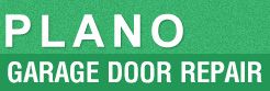 "Text on green background: 'Plano Garage Door Repair'"