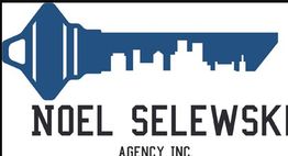 Key logo with a cityscape silhouette, text "Noel Selewski Agency Inc." below.