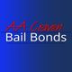 Red and white text on a blue background reading "AA Craven Bail Bonds".