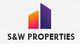 Logo of S&W Properties with two gradient buildings in orange and purple.