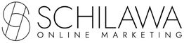 Logo mit Text "SCHILAWA ONLINE MARKETING", stilisierte Initialen "S" und "C" links.