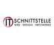 Logo mit Text: "IT Schnittstelle, Web, Design, Netzwerke".