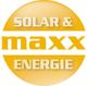 Gelbes Logo mit der Aufschrift "Solar & Maxx Energie" in weißer und gelber Schrift.