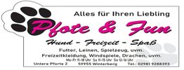 Pfote & Fun: Alles für Haustiere. Futter, Spielzeuge, Kleidung in Winterberg, Öffnungszeiten angegeben.