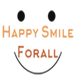 Smiley face with the text: "Happy Smile For All" in orange and black.