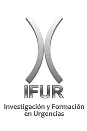 Logotipo de IFUR: dos arcos grises y texto "Investigación y Formación en Urgencias".