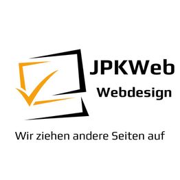 Logo von JPKWeb Webdesign mit Slogan "Wir ziehen andere Seiten auf".