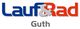 Logo mit dem Text "Lauf&Rad Guth" in blauer, roter und grauer Schrift auf weißem Hintergrund.