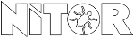 Schwarz-weiße Grafik mit dem Wort "NITOR" und einem Lizard-Logo im Kreis zwischen den Buchstaben.