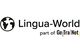Logo mit Schriftzug "Lingua-World, part of GeTraNet" und Globus-Symbol links.