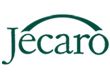 Logo mit dem Schriftzug "Jecaro" und einem grünen Bogen darüber. Hintergrund weiß.