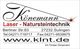 Geschäftslogo von Könemann Laser-Natursteintechnik mit Kontaktdaten und Website-Adresse.