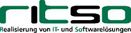 Logo von "ritso" mit dem Slogan "Realisierung von IT- und Softwarelösungen" darunter.