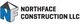 Logo of Northface Construction LLC with stylized letters "NF" and a roof design.