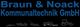Braun & Noack Kommunaltechnik GmbH Logo mit Silhouetten von landwirtschaftlichen Maschinen.