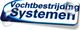 Logo met tekst: "Vochtbestrijding Systemen," blauwe letters en waterdruppelontwerp.