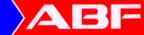Logo mit rotem Hintergrund, blauer Pfeil links, weiße Buchstaben "ABF".