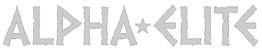 Text "ALPHA ELITE" in a distressed, bold font with a star between the words.