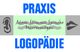 Praxis-Logo mit Ohren- und Lippenmotiven, Text: Atem, Stimme, Sprache, Hörvermögen.