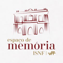 Ilustração arquitetônica e texto: "espaço de memória ISNF | uff".