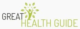 "Great Health Guide logo with a tree-like figure in green and black text."