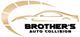 Gold car silhouette with "Brother's Auto Collision" text below.