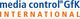Logo von "media control GfK INTERNATIONAL" in blauer und orangener Schrift auf weißem Hintergrund.