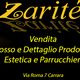 Zaritè, vendita prodotti per estetica e parrucchieri. Decorato con girasoli. Via Roma 7, Carrara.