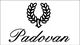 Logo con corona d'alloro e scritta "Padovan" in caratteri stilizzati. Sfondo bianco.