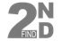 2nd Find logo in grijs met de tekst "2ND" groot en "FIND" klein.